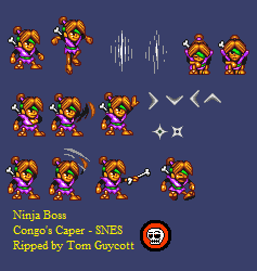 SNES - Congo's Caper - Ninja Boss - The Spriters Resource