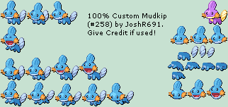 Custom / Edited - Pokémon Customs - #258 Mudkip - The Spriters Resource