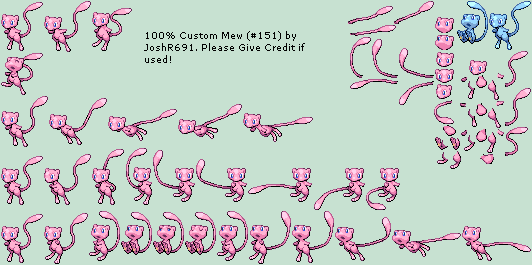 Custom Edited Pokémon Customs 151 Mew The Spriters Resource