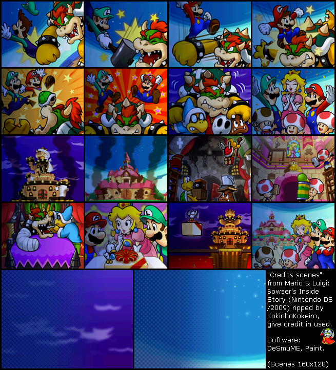 Ds Dsi Mario And Luigi Bowsers Inside Story Credits Scenes The Spriters Resource 4497