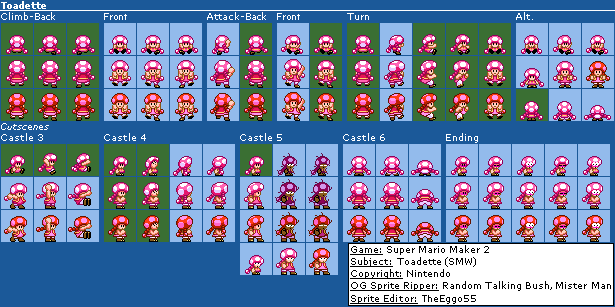 Mario Customs - Toadette (Expanded, SMW-Style)