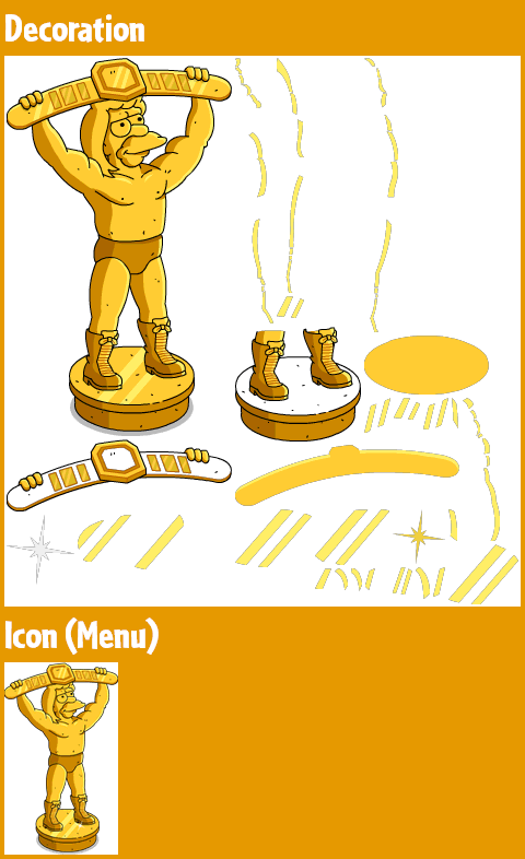 Golden Wrestler Statue