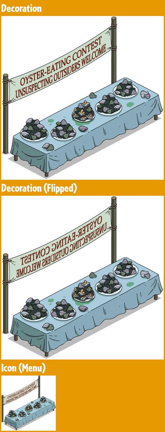 The Simpsons: Tapped Out - Oyster Eating Table