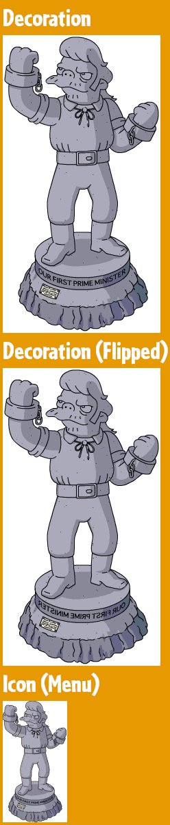 The Simpsons: Tapped Out - First Prime Minister of Australia Statue