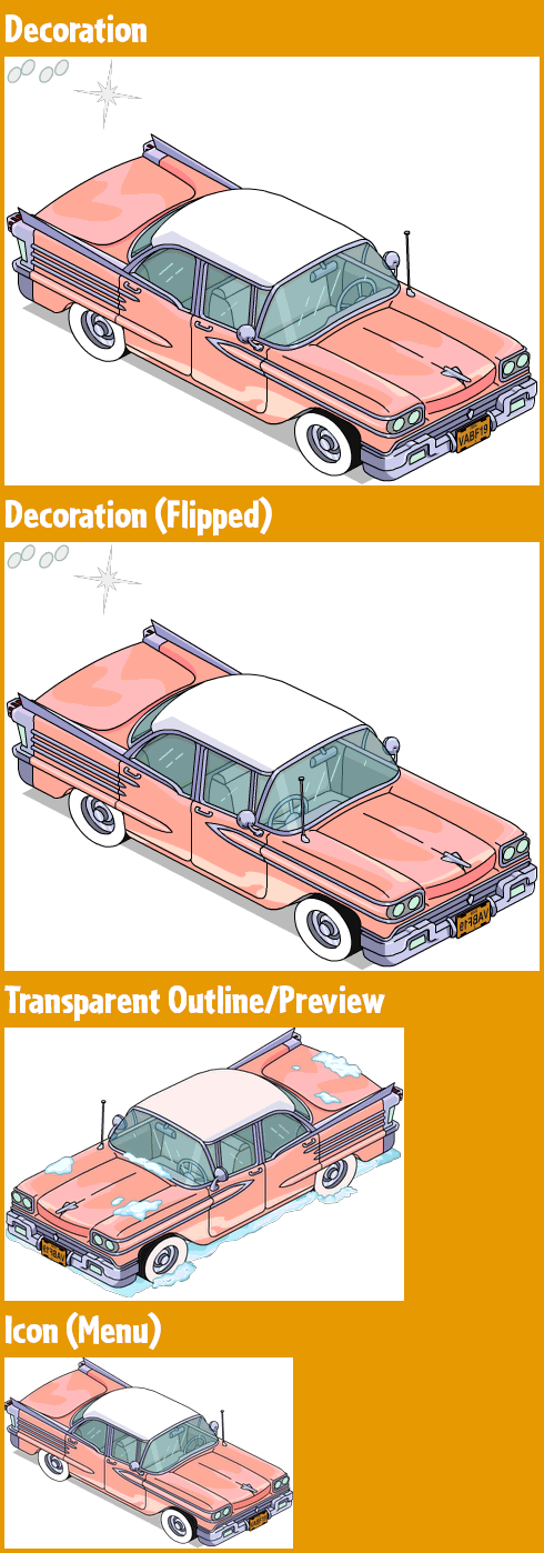 The Simpsons: Tapped Out - Pristine 1958 Car