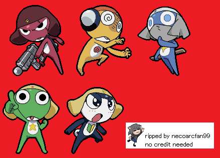 Keroro RPG: Kishi to Musha to Densetsu no Kaizoku - Menu Portraits