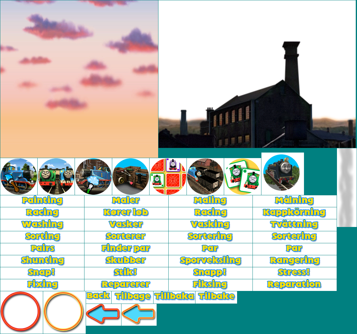 Thomas & Friends: Hero of the Rails - Games Menu