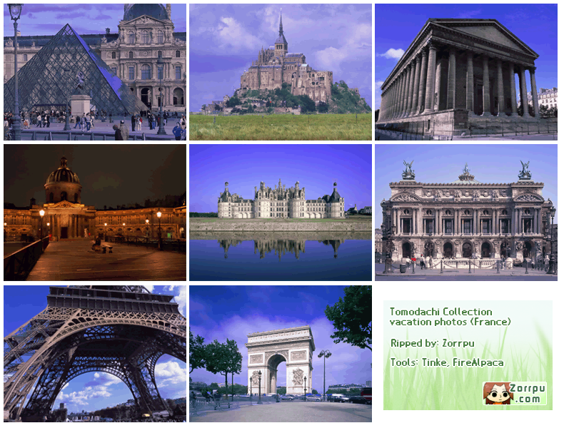 Travel Ticket Backgrounds (France)