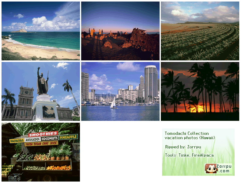 Tomodachi Collection (JPN) - Travel Ticket Backgrounds (Hawaii)