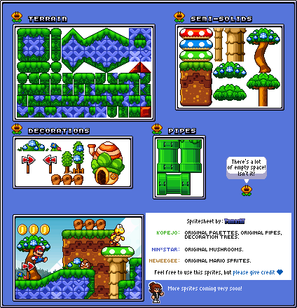 Mario Wonder 1-1 Tileset (UniMaker-Style)