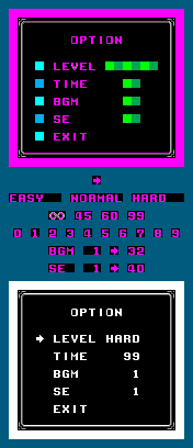 Options Screen (GB)