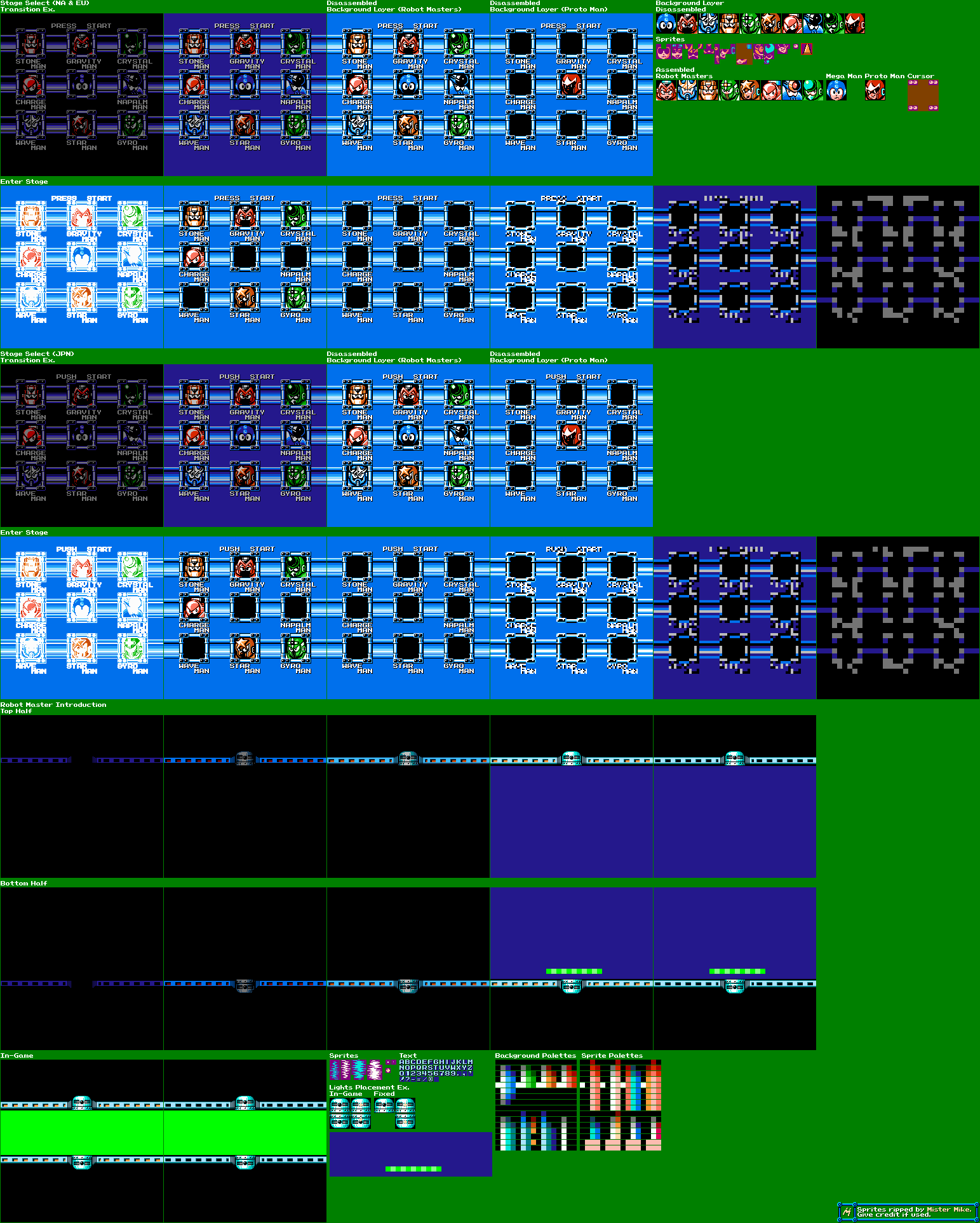 NES - Mega Man 5 - Stage Select - The Spriters Resource