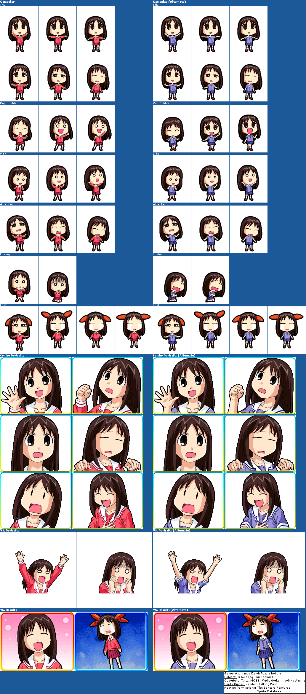 Azumanga Daioh Puzzle Bobble - Osaka (Ayumu Kasuga)