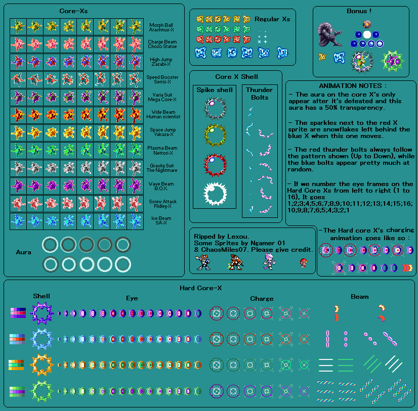 Game Boy Advance - Metroid Fusion - X Parasites - The Spriters Resource