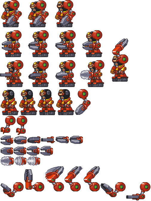 SNES - Mega Man 7 - Guts Man G - The Spriters Resource