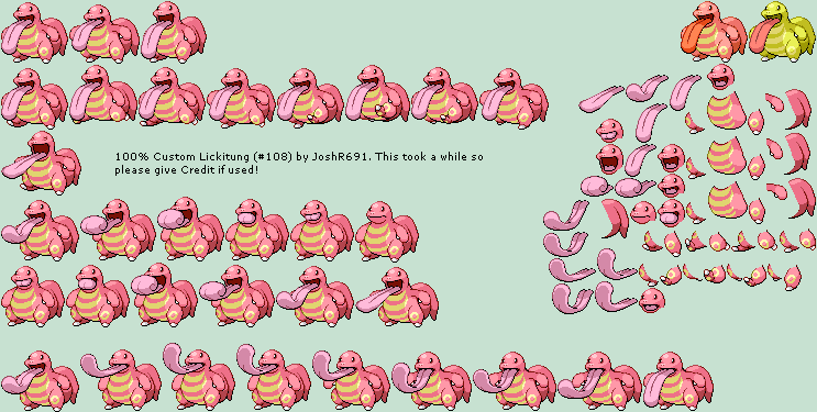 Custom / Edited - Pokémon Customs - #108 Lickitung - The Spriters Resource