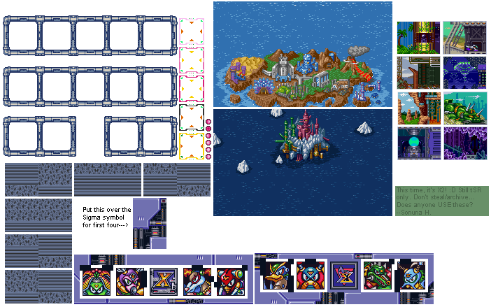 Snes Mega Man X2 Stage Select Screen The Spriters Resource 0698