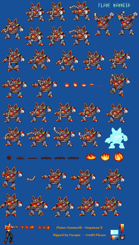 Mega Man Flame Man Sprite