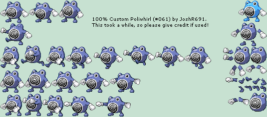 Custom / Edited - Pokémon Customs - #061 Poliwhirl - The Spriters Resource