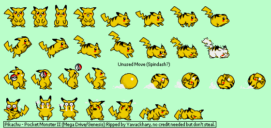 SemiJuggalo Pikachu Recolored Sprite Sheet By Scott910 On DeviantArt ...