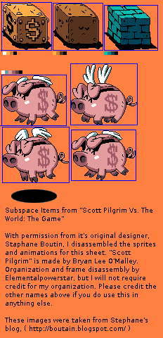 Scott Pilgrim vs. the World: The Game - Subspace Items