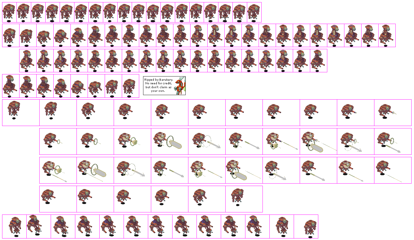 The Spriters Resource - Full Sheet View - Breath of Fire 4 - Proto Bot