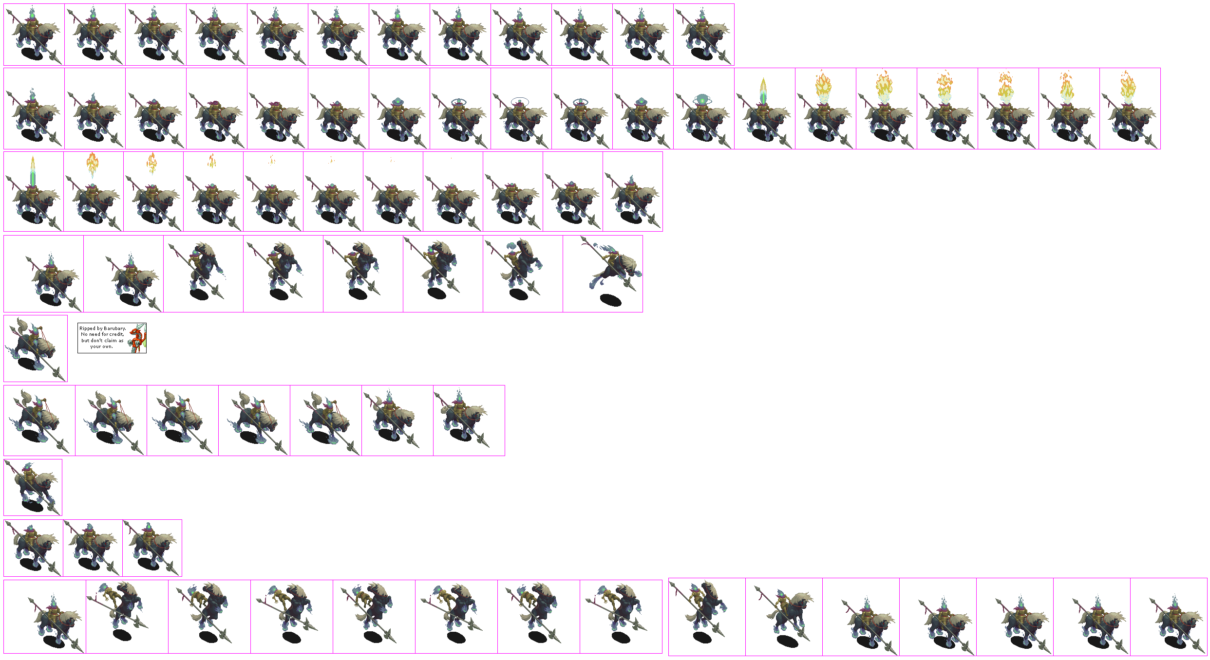 The Spriters Resource - Full Sheet View - Breath of Fire 4 - Horseman