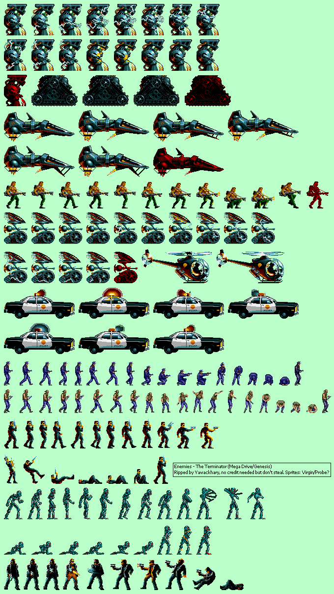 Genesis / 32X / SCD - The Terminator - Enemies - The Spriters Resource