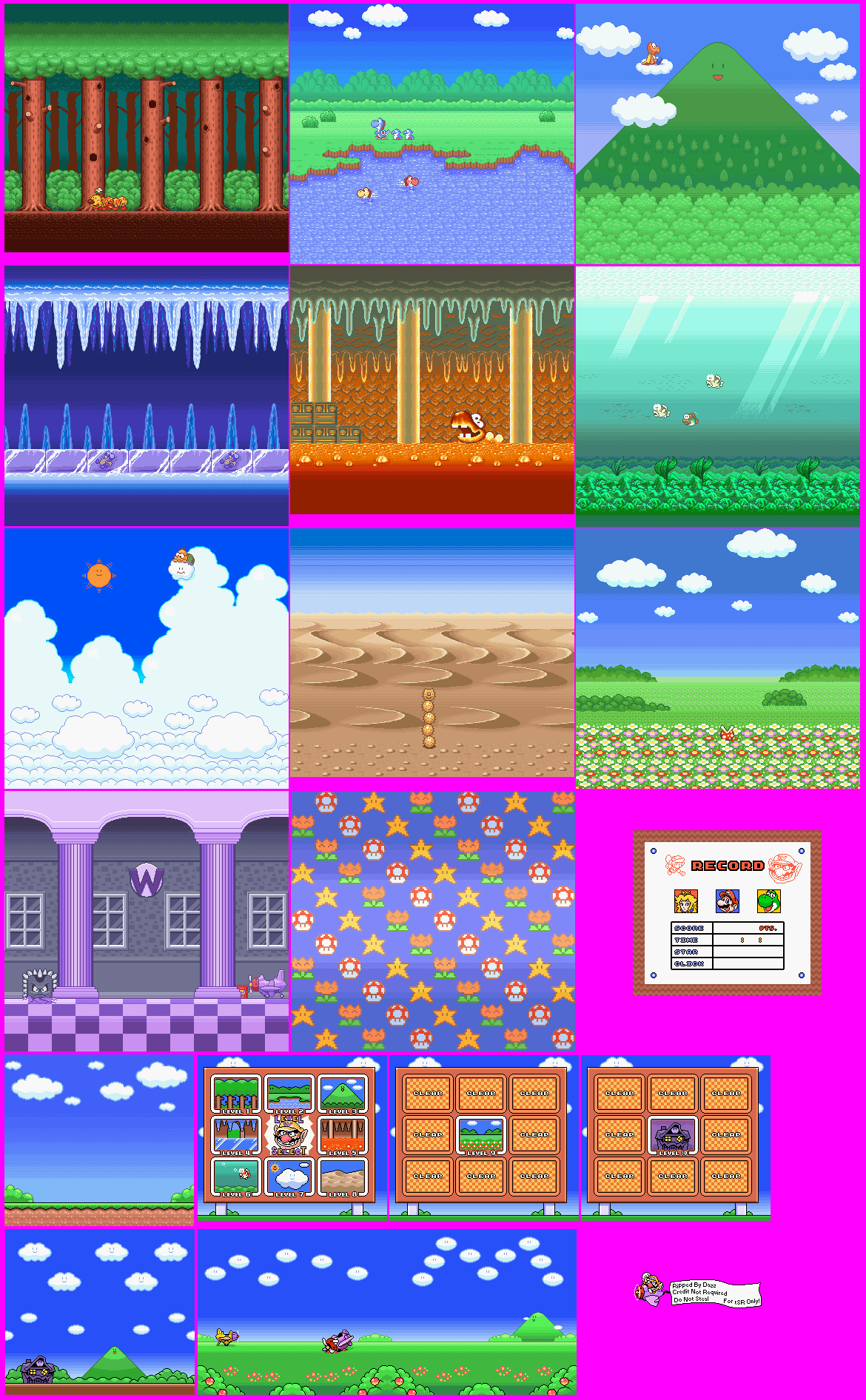 SNES - Mario And Wario (JPN) - Backgrounds - The Spriters Resource