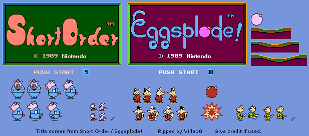 Short Order / Eggsplode! - Title Screen