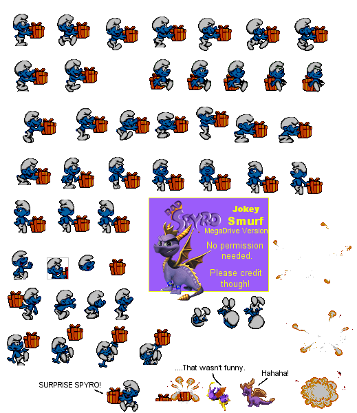 Genesis / 32X / SCD - The Smurfs (PAL) - Jokey Smurf - The Spriters ...