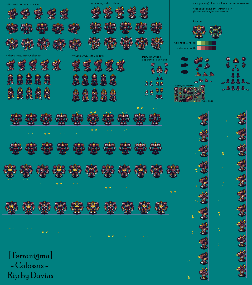 The Spriters Resource - Full Sheet View - Terranigma - Colossus