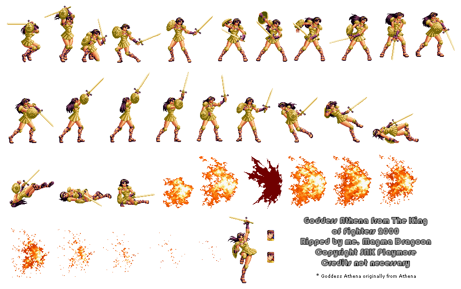 Arcade - The King of Fighters 2000 - Goddess Athena - The Spriters Resource