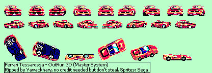 Master System - Out Run 3D - Ferrari Tessarossa - The Spriters Resource