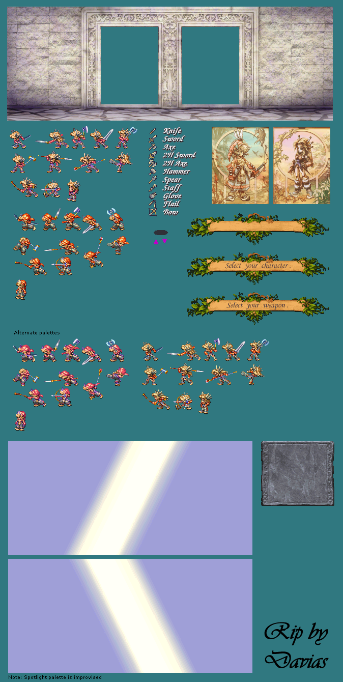 Legend of Mana - Character & Weapon Choice