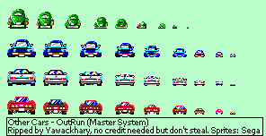 Master System - Out Run - Other Cars - The Spriters Resource