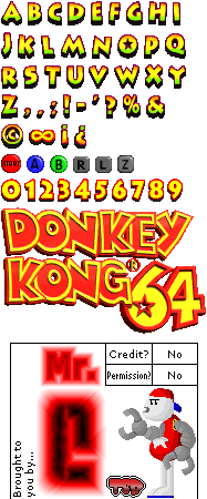 Nintendo 64 Donkey Kong 64 Font The Spriters Resource
