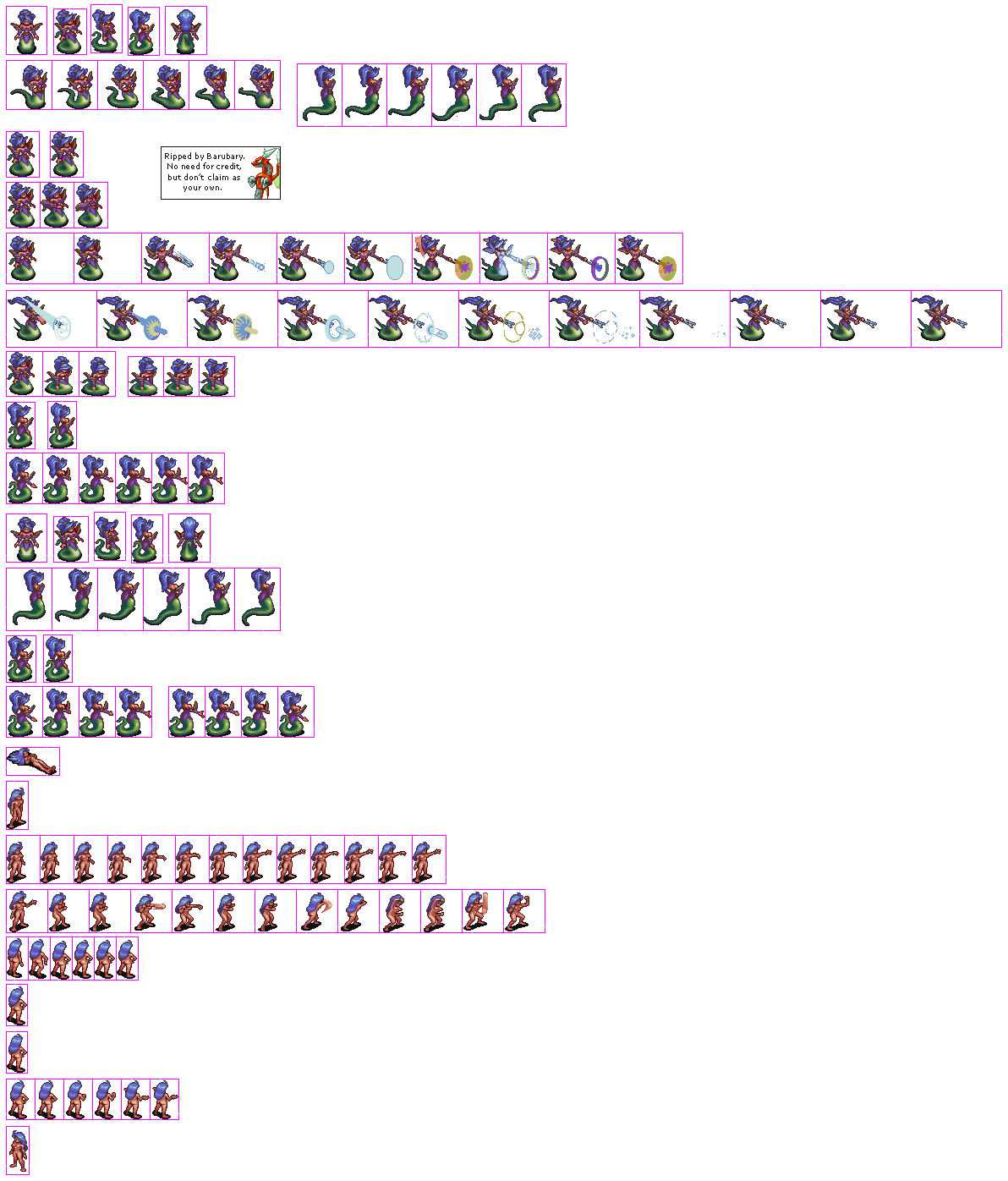 The Spriters Resource - Full Sheet View - Breath of Fire 3 - Deis