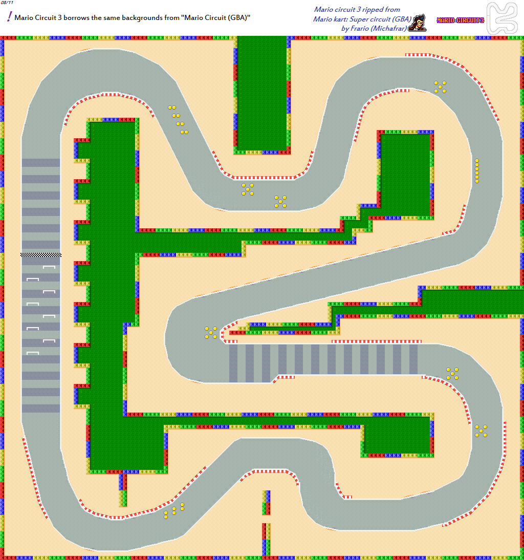 mario kart super circuit sprite sheet