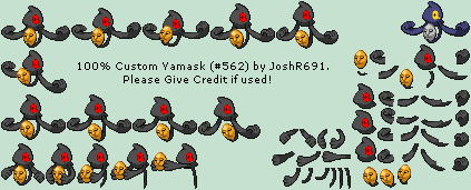 Custom / Edited - Pokémon Customs - #562 Yamask - The Spriters Resource