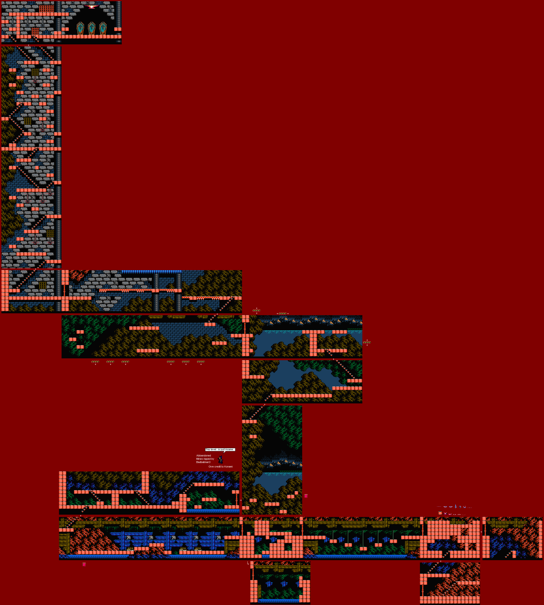 NES - Castlevania 3: Dracula's Curse - Block 7-01 Abandoned Mines - The ...