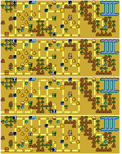 SNES - Super Mario All-Stars: Super Mario Bros. 3 - World 2: Desert ...