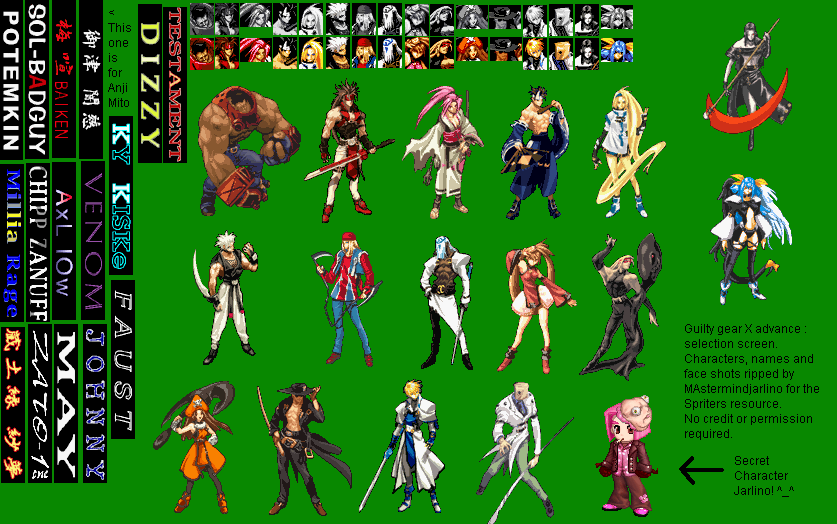 Guilty Gear Sprite Sheets 