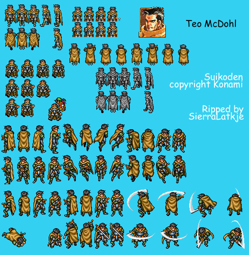 The Spriters Resource - Full Sheet View - Suikoden - Teo McDohl
