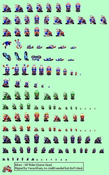 Game Gear - GP Rider - Bikes - The Spriters Resource