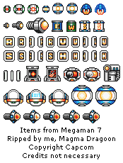 SNES - Mega Man 7 - Items - The Spriters Resource