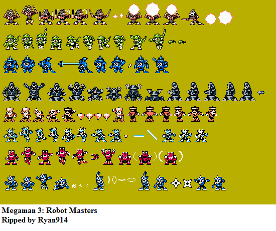 NES - Mega Man 3 - Robot Masters - The Spriters Resource