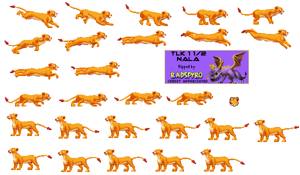Game Boy Advance - The Lion King 1 1/2 - Nala - The Spriters Resource