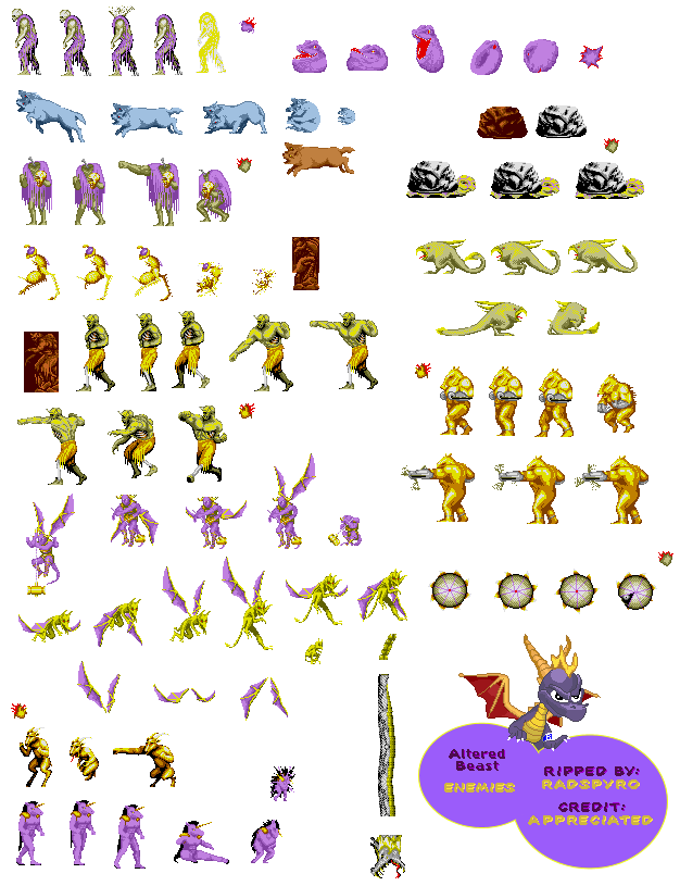 Altered Beast Sprites