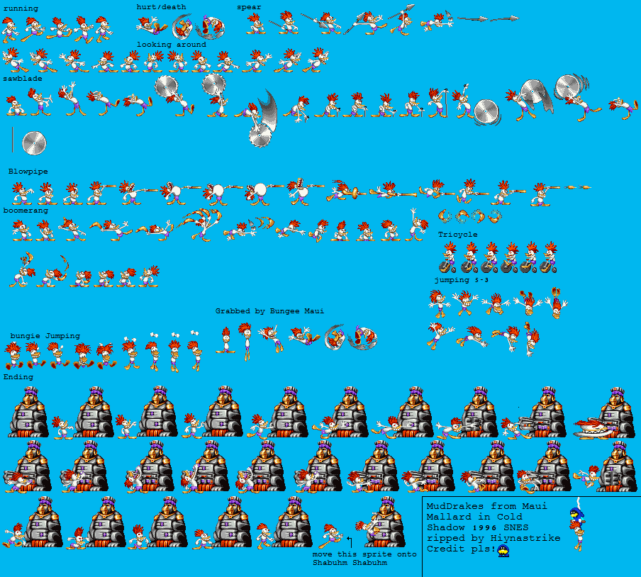 SNES - Maui Mallard in Cold Shadow / Donald in Maui Mallard - MudDrakes ...